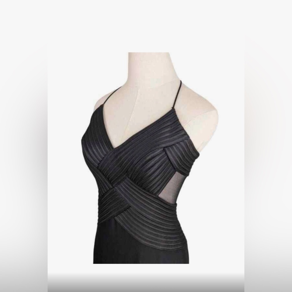 Black mesh cut out dress. JS Collections size 6